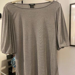 Women's Stripped Puffy Sleeve Shirt - Brand Unknown